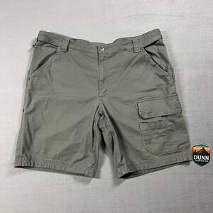 Duluth Trading Shorts Mens 44 Green Cargo 11" Coolmax Firehose Stretch Utility